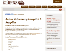Tablet Screenshot of forthebirdsdvm.com